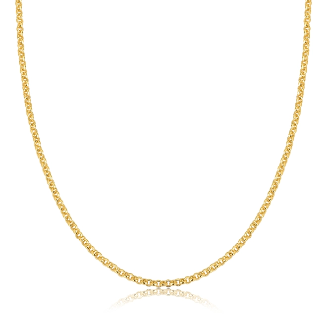 Corrente For me Elo português prata 925 com banho dourado 45CM 1