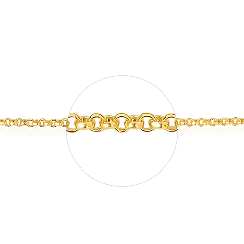 Corrente For me Elo português prata 925 com banho dourado 45CM
