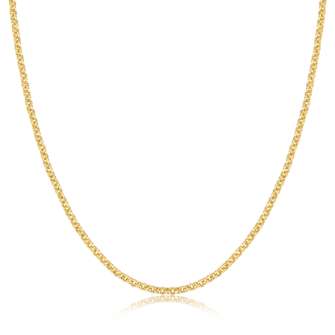 Corrente For me Elo português prata 925 com banho dourado 50CM 1
