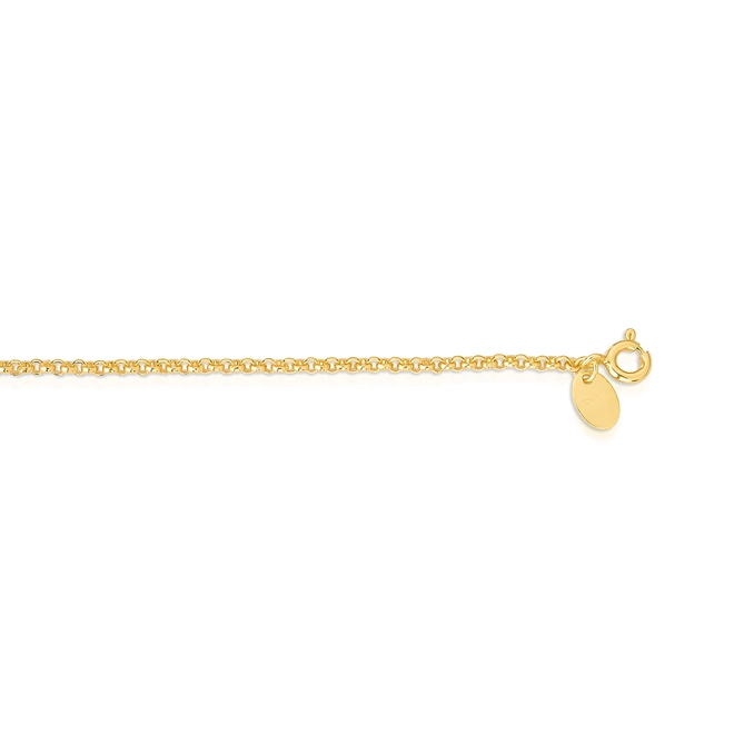 Corrente For me Elo português prata 925 com banho dourado 50CM 4