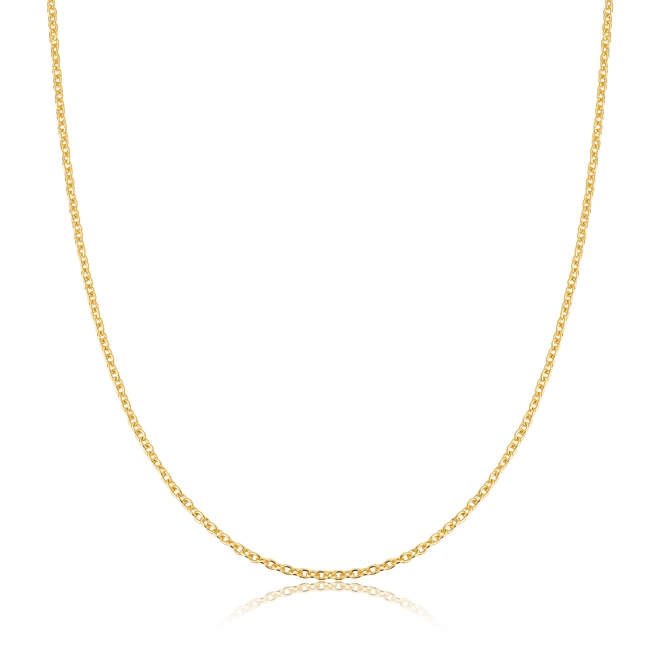 Corrente For me elo Cadeado batida prata 925 com banho dourado 1
