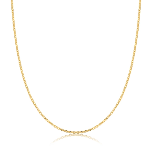 Corrente For me elo Cadeado batida prata 925 com banho dourado