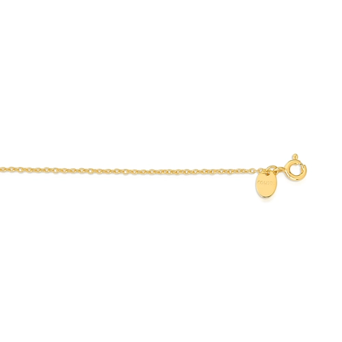 Corrente For me elo Cadeado batida prata 925 com banho dourado