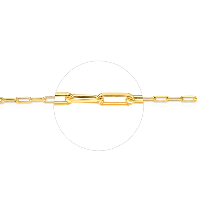Corrente For me elo Cadeado alongado prata 925 com dourada 50CM 3