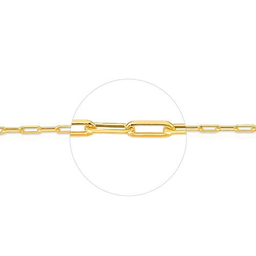 Corrente For me elo Cadeado alongado prata 925 com dourada 50CM