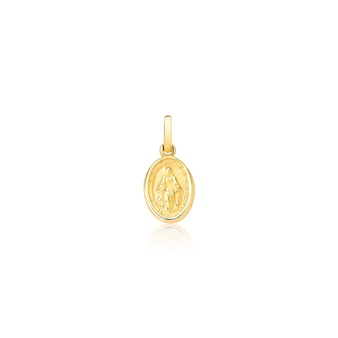 Pingente medalha Santa Milagrosa ouro 18k Nossa Senhora das Graças 1
