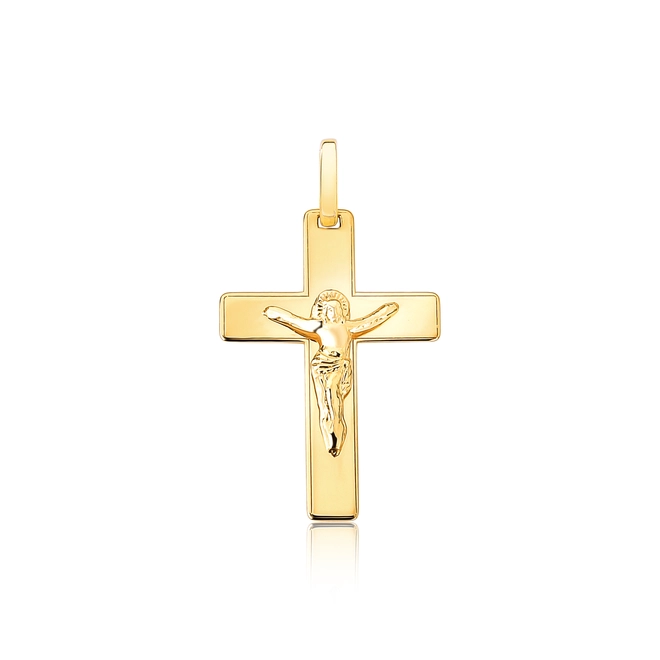 Pingente Crucifixo ouro 18k polido 1