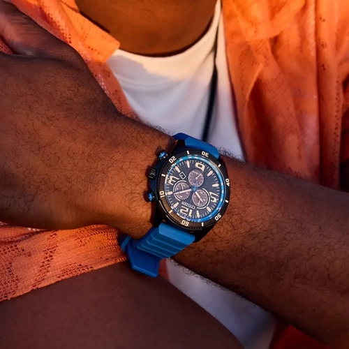 Relógio Citizen Brycen Eco-Drive Cronógrafo - AT2586 05EN Azul