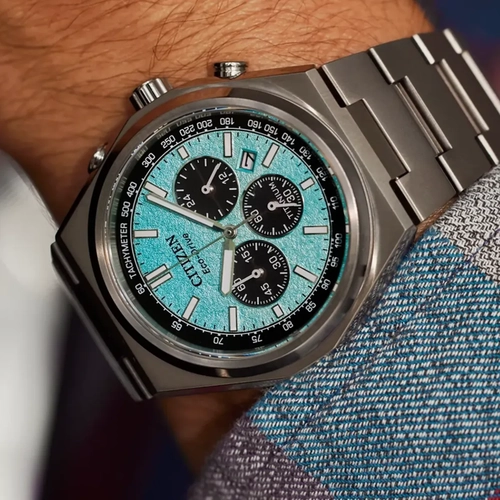 Relógio Citizen Zenshin Chrono Super Titanium - CA4610 85MN Azul