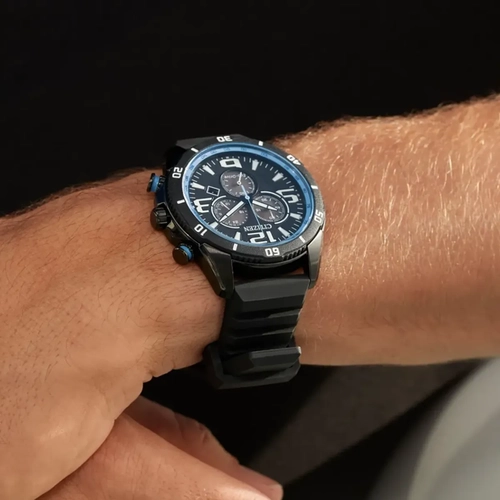 Relógio Citizen Brycen Eco-Drive Cronógrafo - AT2587 02EN Preto