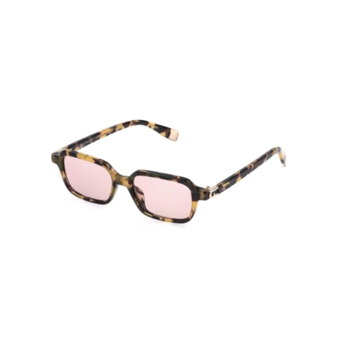 Óculos de Sol Furla SFU971 500WT8 Acetato Marrom Mesclado com lentes na cor Rosa