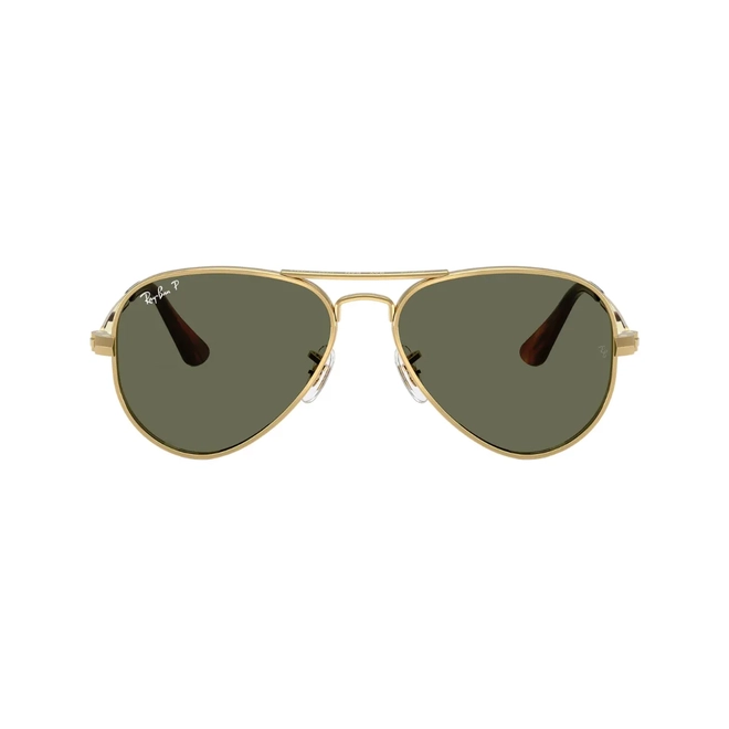 Óculos de Sol Ray-Ban Aviator Max 0RB3925 001/3162 Metal Dourado com lentes na cor Verde 2