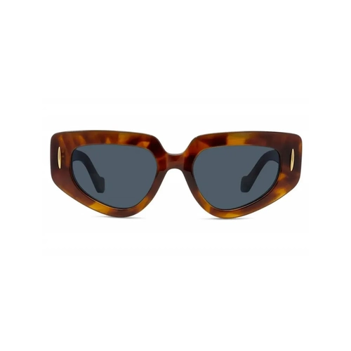 Óculos de Sol Loewe LW40160I_5153V Acetato Marrom Mesclado com lentes na cor Azul