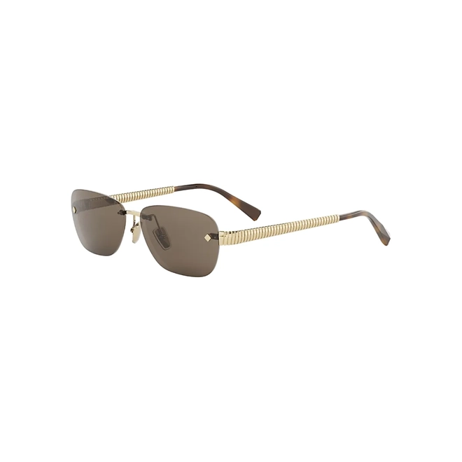 Óculos de Sol Bvlgari BV40057U_5532E Metal Dourado com lentes na cor Marrom 1