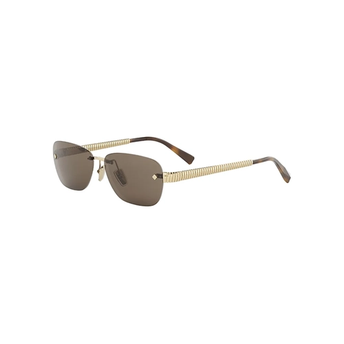 Óculos de Sol Bvlgari BV40057U_5532E Metal Dourado com lentes na cor Marrom