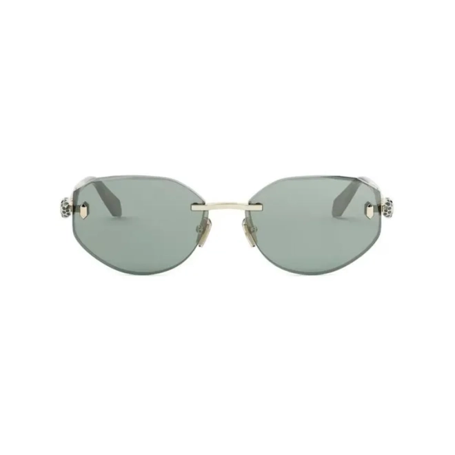 Óculos de Sol Bvlgari BV40059U_5833N Metal Dourado com lentes na cor Verde 2