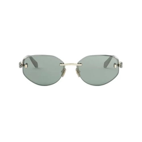 Óculos de Sol Bvlgari BV40059U_5833N Metal Dourado com lentes na cor Verde