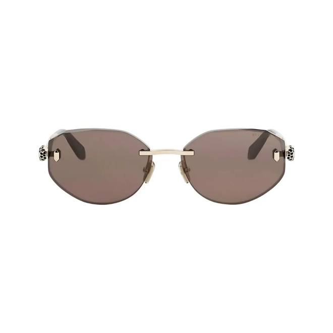 Óculos de Sol Bvlgari BV40059U_5833E Metal Dourado com lentes na cor Marrom 2