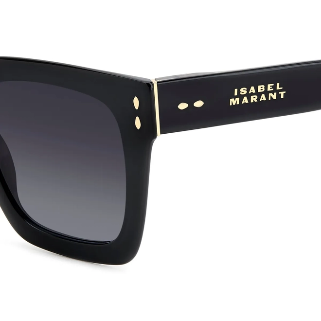 Óculos de Sol Isabel Marant IM 0104/S 807 519O S Acetato Preto com lentes na cor Cinza Escuro Degradê 4