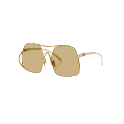 Óculos de Sol Miu Miu 0MU A55S 5AK10R57 Metal Dourado com lentes na cor Amarelo