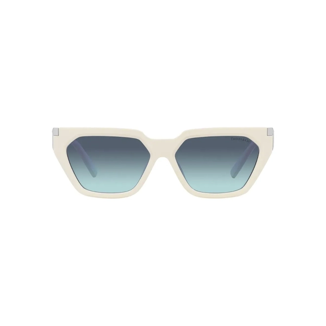 Óculos de Sol Tiffany 0TF4205U 83699S56 Acetato Marfim com lentes na cor Azul Degradê 2
