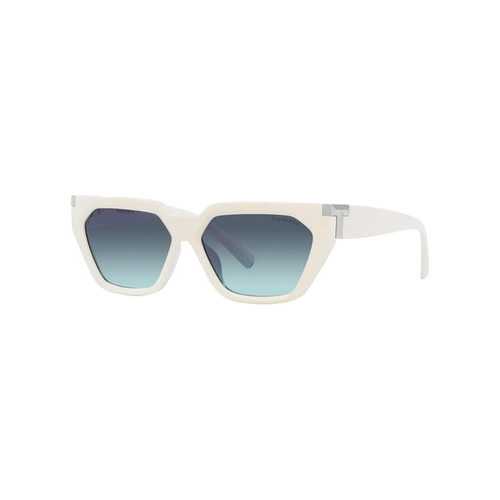 Óculos de Sol Tiffany 0TF4205U 83699S56 Acetato Marfim com lentes na cor Azul Degradê