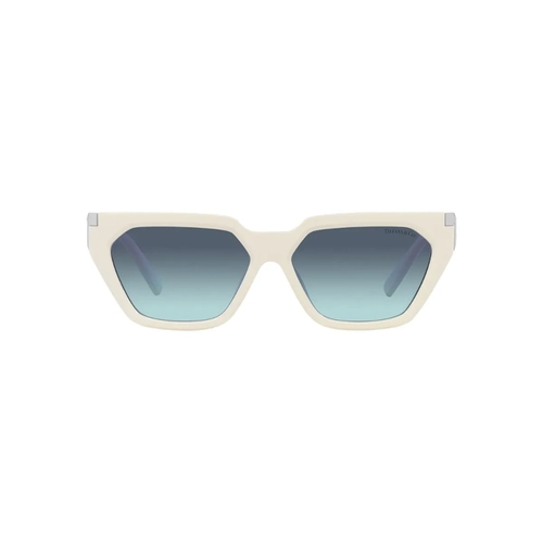 Óculos de Sol Tiffany 0TF4205U 83699S56 Acetato Marfim com lentes na cor Azul Degradê