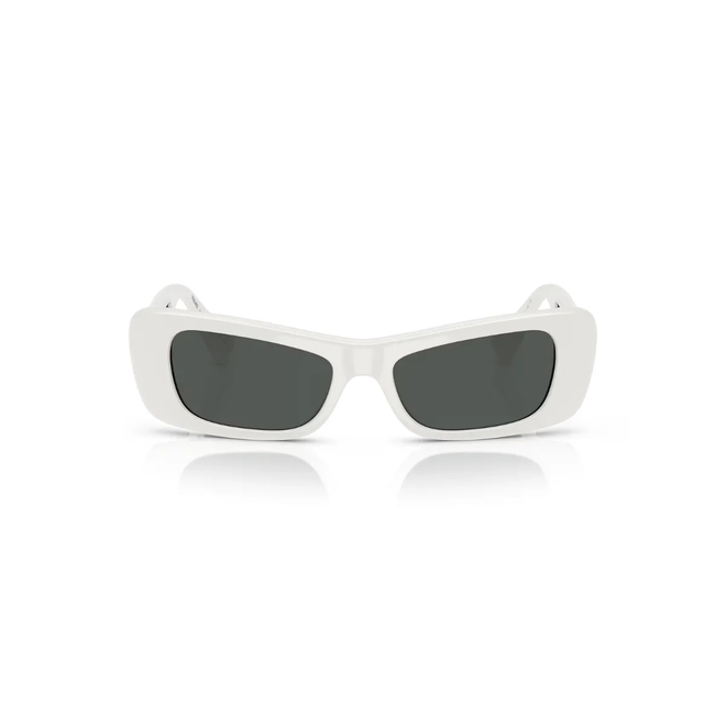 Óculos de Sol Versace 0VE4481 314/8754 Acetato Branco com lentes na cor Cinza Escuro 2