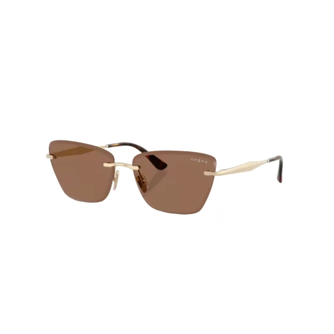 Óculos de Sol Vogue 0VO4332S 848/7359 Metal Dourado com lentes na cor Marrom 1