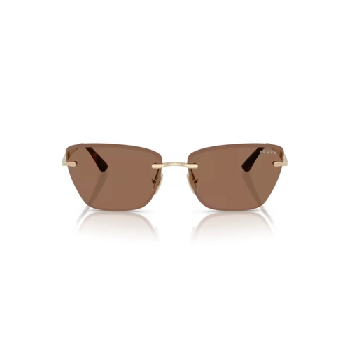Óculos de Sol Vogue 0VO4332S 848/7359 Metal Dourado com lentes na cor Marrom