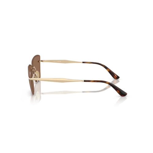 Óculos de Sol Vogue 0VO4332S 848/7359 Metal Dourado com lentes na cor Marrom