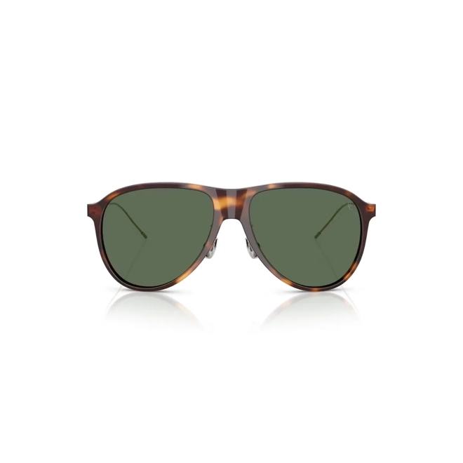 Óculos de Sol Brunello Cucinelli 0BC4011S 10339A57 Acetato Marrom Mesclado com lentes na cor Verde 2