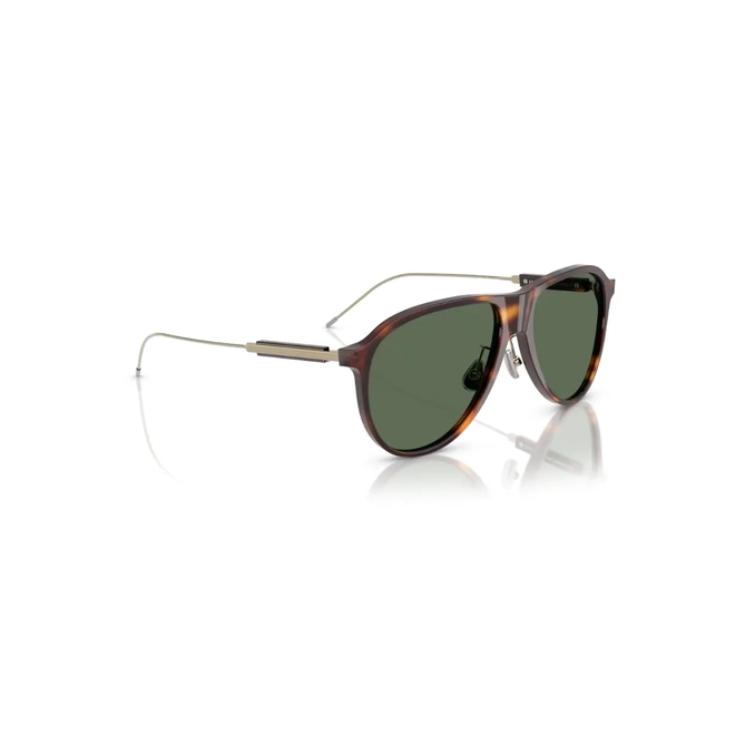 Óculos de Sol Brunello Cucinelli 0BC4011S 10339A57 Acetato Marrom Mesclado com lentes na cor Verde 3