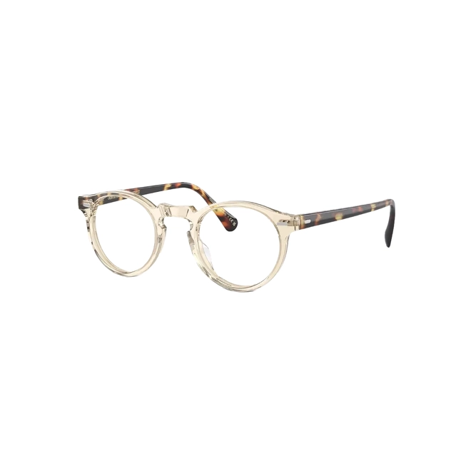 Óculos de Grau Oliver Peoples Gregory Peck 0OV5186 1485 50 Acetato Transparente com Marrom Mesclado 1