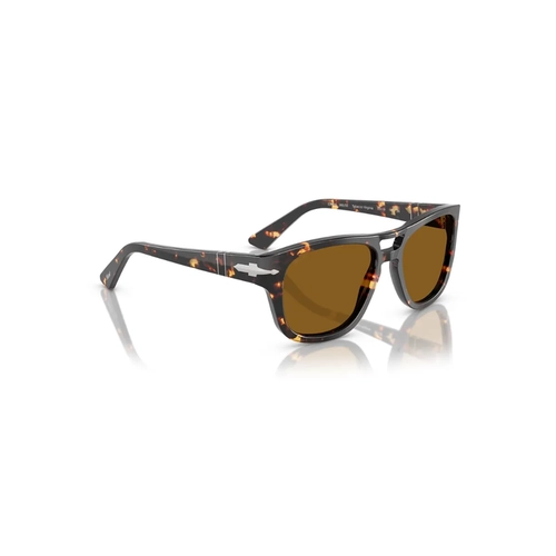 Óculos de Sol Persol 0PO3366S 985/3358 Acetato Marrom Mesclado com lentes na cor Marrom