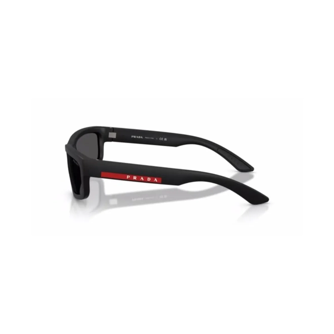 Óculos de Sol Prada Linea Rossa 0PS 05ZS DG006F59 Acetato Preto com lentes na cor Cinza Escuro 3