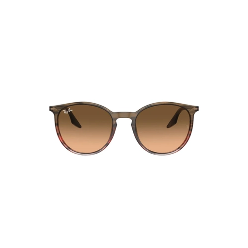 Óculos de Sol Ray-Ban 0RB2204 13953B54 Acetato Vermelho e Marrom Mesclado com lentes na cor Marrom Degradê