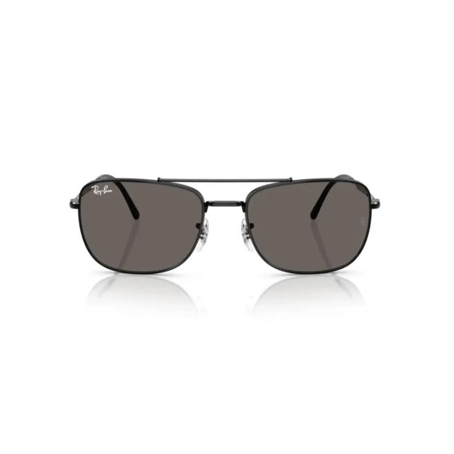 Óculos de Sol Ray-Ban 0RB3755 002/B162 Metal Preto com lentes na cor Cinza 2