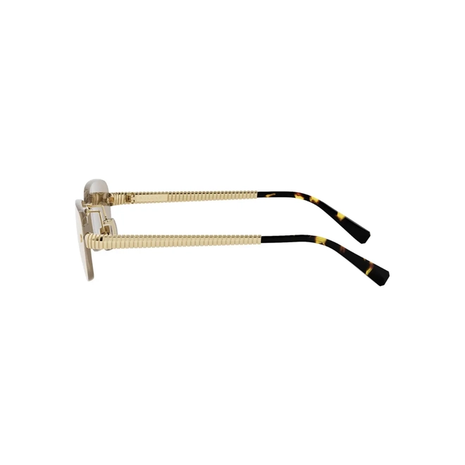 Óculos de Sol Bvlgari BV40057U_5532G Metal Dourado com lentes na cor Marrom Espelhado 4
