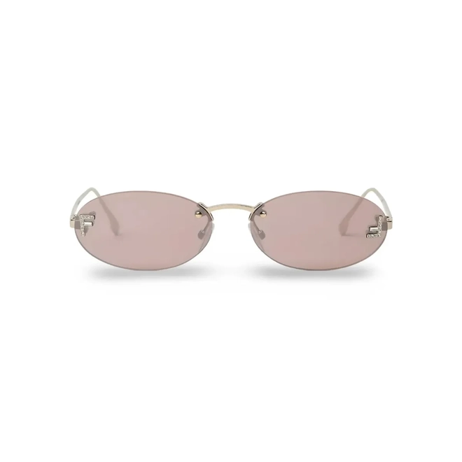 Óculos de Sol Fendi FE4075US_5428Z Metal Dourado com lentes na cor Rosa 2
