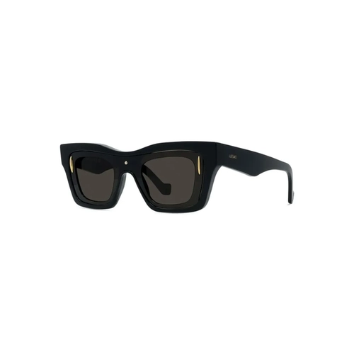 Óculos de Sol Loewe LW40169I_5401E Acetato Preto com lentes na cor Marrom