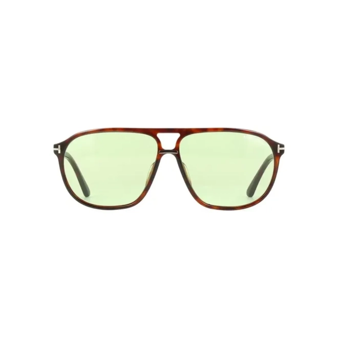 Óculos de Sol Tom Ford FT1026_6154N Acetato Marrom Mesclado com lentes na cor Verde 2