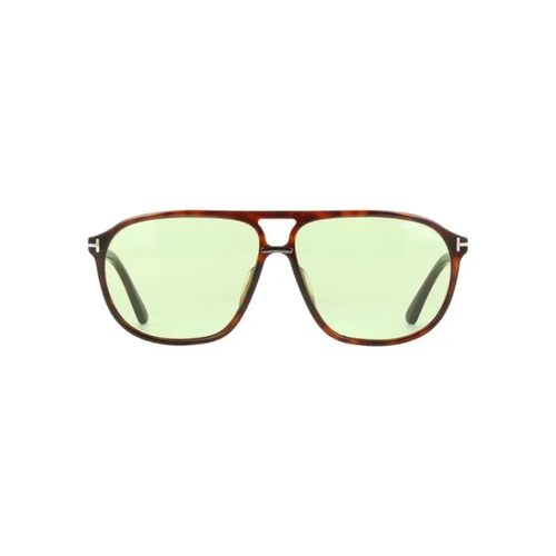 Óculos de Sol Tom Ford FT1026_6154N Acetato Marrom Mesclado com lentes na cor Verde