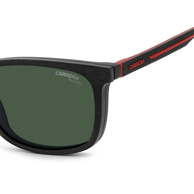 Óculos de Grau Carrera CA 8918/C BLX 5418 Poliamida Preto e Vermelho com Clip-On na cor Verde 4