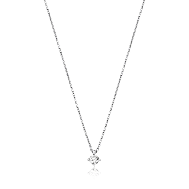 Gargantilha Infinity Diamonds 1 ponto de luz ouro branco 18k com 30pts de Diamantes 1