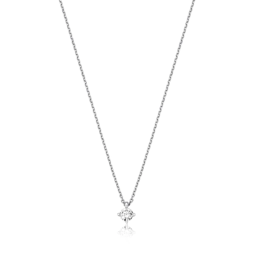 Gargantilha Infinity Diamonds 1 ponto de luz ouro branco 18k com 30pts de Diamantes