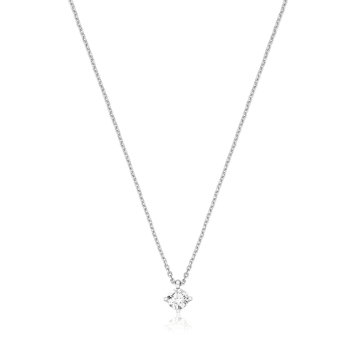 Gargantilha Infinity Diamonds 1 ponto de luz ouro branco 18k com 40pts de Diamantes