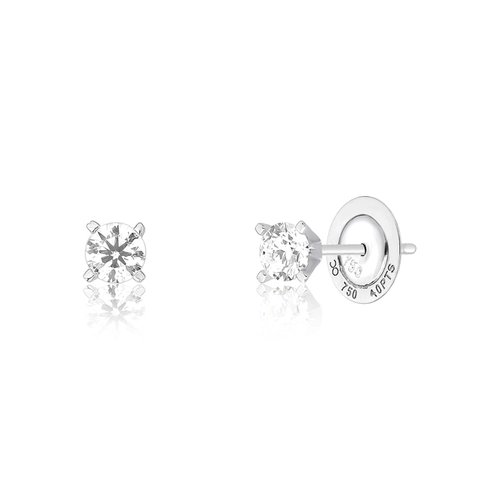 Brinco Infinity Diamonds 1 solitário ouro 18k com 80pts de Diamantes