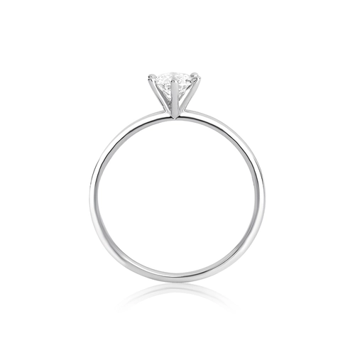 Anel Infinity Diamonds 2 ouro branco 18k solitário com 50pts de Diamantes