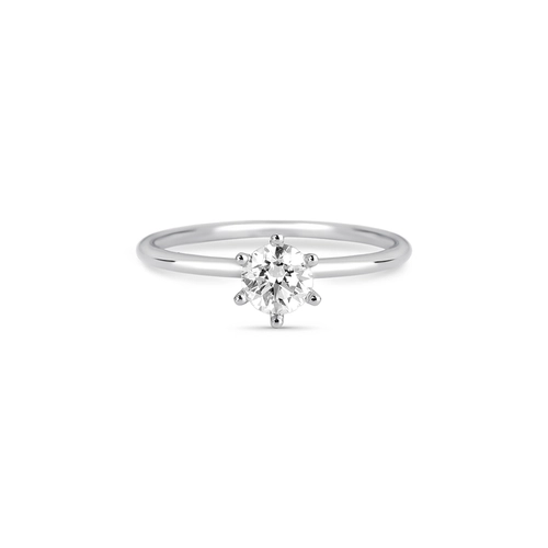 Anel Infinity Diamonds 2 ouro branco 18k solitário com 50pts de Diamantes